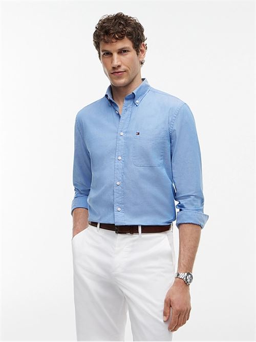 light oxford solid sf shirt TOMMY HILFIGER | MW0MW422870GY